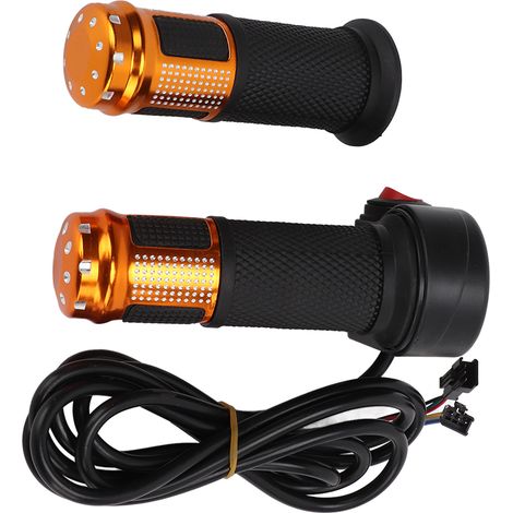 Universeller 12V-99V 6-adriger Gasgriff für E-Bikes, zweistufig und dreistufig, goldfarben (1/5)