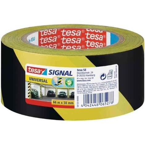 TESA Cinta de señalizacion temporal Tesa adhesiva amarillo/negro
