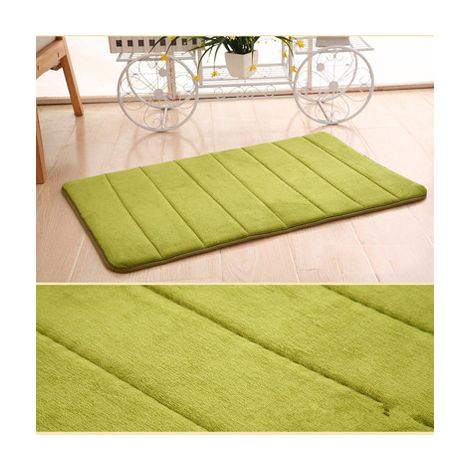 Tapis de bain moelleux en mousse à mémoire de forme, antidérapant et absorbant, pour salle de bain, chambre et sol de douche, décor doux et épais.
