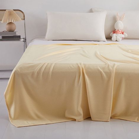 Plaid En Mousseline De Coton - 100x120 cm - Pour Canapé Lit Ou Décoration Intérieure - Beige - 1 Pièce (1/5)
