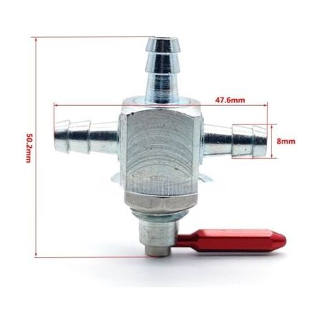 FOREHILL robinet essence carburant 3 voies métal anodisé 3 positions tondeuse tracteur compatible avec Exmark 1-633347 Hustler 745059 Scag 482212 Lawn Boy E633347 (1/3)