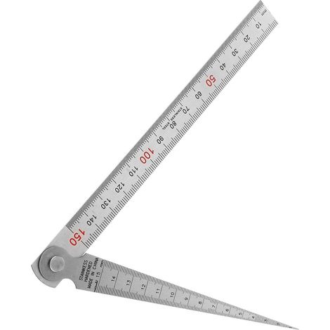 1ensemble Jauge Épaisseur Inoxydable et Règle Droite Outil de Mesure Précis pour Écartements Robuste pour Usinage Entretien Automobile et Bricolage (1/5)