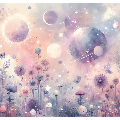 Papier peint panoramique Enfants - Féerique - 130 cm x 130 cm (1/2)