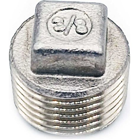 3/8"-Außengewindestecker mit Rand, Edelstahl (1/2)