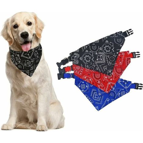 Bandanas pour animaux de compagnie Foulards triangulaires pour chien pour chiot de petite à moyenne taille - 3 pièces (1/5)