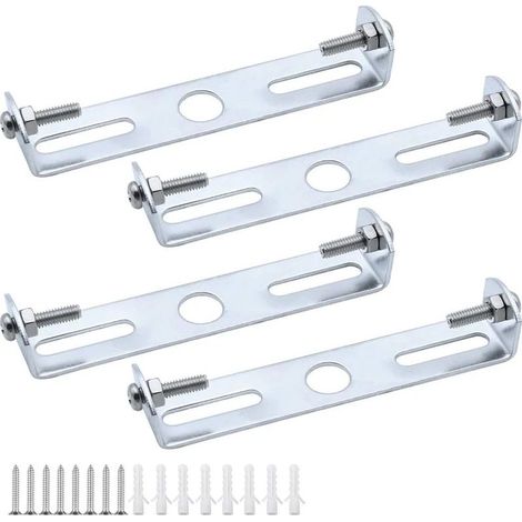 Pack de 4 supports de fixation pour plafonnier 105mm – Métal galvanisé résistant à la corrosion – Capacité jusqu'à 5 kg – Installation sécurisée (1/5)