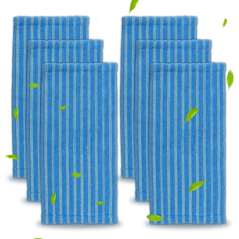 Lot de 6 patins de rechange pour aspirateur sans fil FC6729 SpeedPro Max Aqua, SpeedPro Aqua, PowerPro Aqua - Lot de 6 tampons en microfibre - Accessoires pour FC6726 (1/5)
