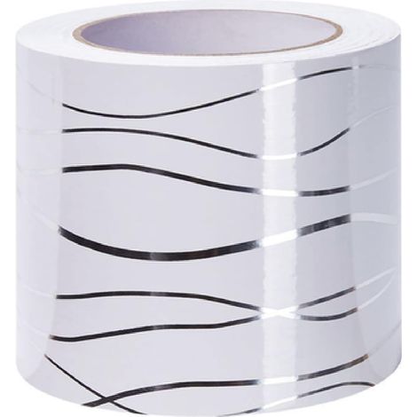 Frises Papier Peint Vague Blanche 15cm X 500cm Moulure Murale Autocollant Murals Adhesif Murale Plinthe Adhesive Pvc (1/2)