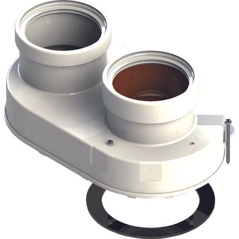 Sdoppiatore per Aspirazione/Scarico in PVC con un attacco di Ø 80 mm