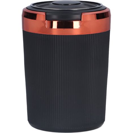 Cendrier lumineux 3W pour voiture avec couvercle lumineux LED, ignifugé et sans fumée, pour la maison et le bureau, orange (1/5)