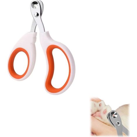 Coupe-griffes orange pour chats avec lame arrondie, outil de coupe des griffes pour animaux de compagnie (1/5)