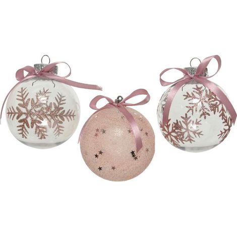 Sfera Toni Rosa con fiocco di raso (1/5)