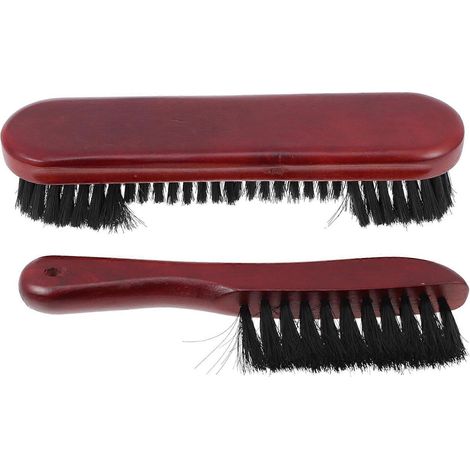 Ensemble de brosses de nettoyage pour table de billard (brosse de nettoyage en bois pour table de billard, 4 pièces, rouge foncé) (1/5)