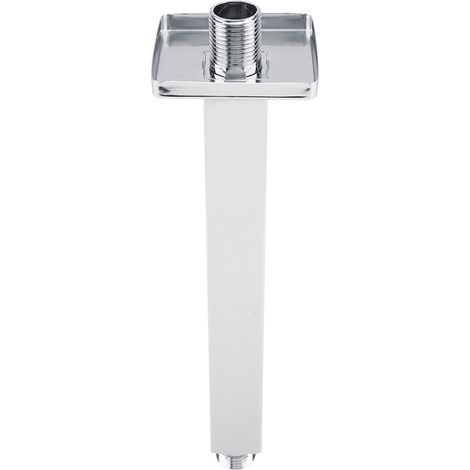 Bras de douche carré inox 25 cm plafond mural pour salle de bain (1/5)