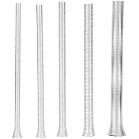 Tube à ressort en acier super élastique,5Pcs 21cm Ressort de Traction,Ressort de Compression Kit PVC Tuyau de cintrage de fil électrique ressort,pour tubes de cuivre incurvés Tubes en aluminium