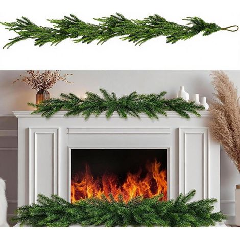 Tannengirlande künstlich 150cm realistisch für Weihnachtsdeko Innen & Außen