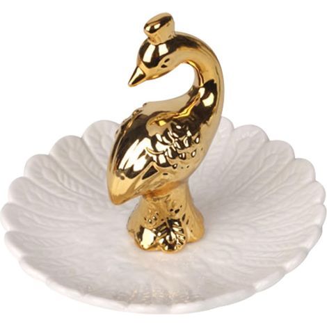 Plateau à Bijoux Rangement Délicat pour Femmes pour Bagues et Bracelets en Porcelaine Élégant et Décoratif pour Boutique ou Fêtes de Fin D'année (1/5)