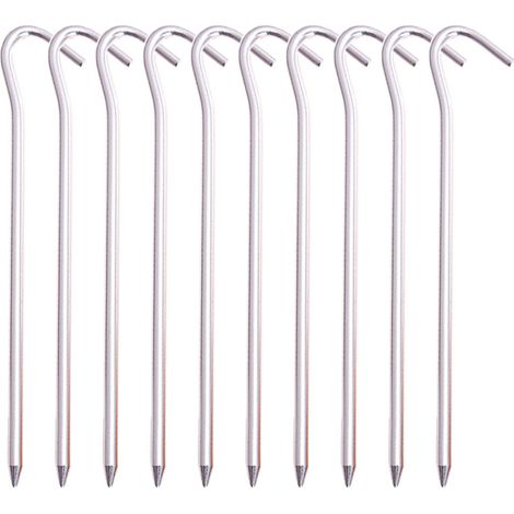 Piquets De Tente En Aluminium - 10 Pièces - 17,8 Cm - Pour Tentes De Camping Canopées Et Bâches (1/5)