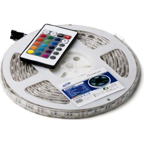 Striscia Led 5050 IP65 300 LED 5 metri vari colori Mapam  Luce Calda