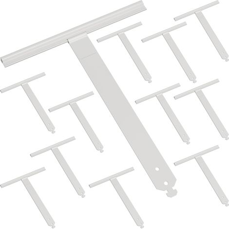 Lot de 12 Attache Tablier Souple Volet Roulant en Acier Laqué pour Lame 14mm,L208 Attache Tablier Quart de Tour Compatible avec Tube Octo,Deprat,ZF,Hexa,Ressort de Suspension à Clipper/Visser (1/5)