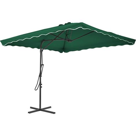 vidaXL Sombrilla de jardín con palo de acero verde 250x250 cm (1/5)