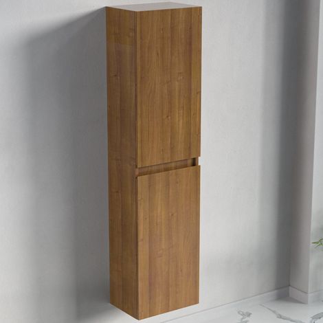 LOMAZOO colonne salle de bain Marbella chêne chaud - 140cm (1/5)