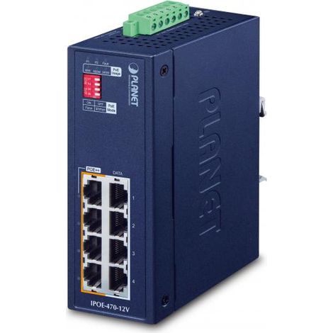 Iniettore PoE Hub Planet ip30 Industrial 4 porte Gigabit Ethernet