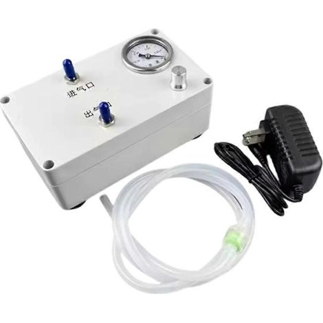 Pompe à vide électrique de laboratoire -80 kPa avec débit réglable pour le dégazage, le mélange et le moulage en laboratoire. Prise américaine. (1/5)