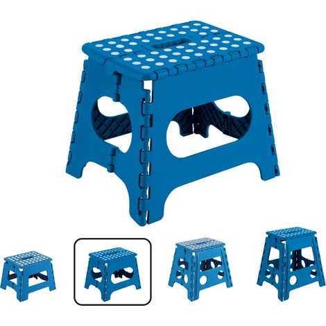ARREGUI TB-027-A Sgabello Pieghevole Multiuso Sgabello per Adulti o Bambini Scala Pieghevole Scalino Sgabello per cucina, bagno, campeggio 27 cm di altezza Blu (1/4)