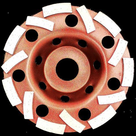 Mole abrasive diamantate a tazza ad alta velocità 125 mm x 22,2 mm - Platorello abrasivo ideale per calcestruzzo, adesivi per piastrelle e muratura. (1/5)