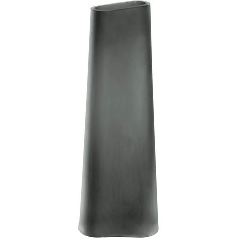 Vase en Verre Gris avec Surface Mate Attire Tous Les Regards pour la Maison Design Simple pour Le Salon Hauteur 34 cm Gris (1/4)