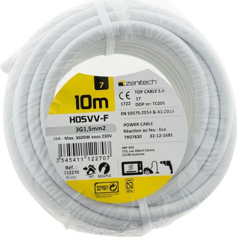 Ho5vvf 3 G 1,5 mm² Blanco 10 m