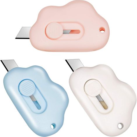 Mini-couteau utilitaire, cutter, ouvre-lettres rétractable, ouvre-cartons (1/5)