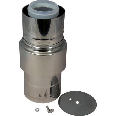 Wolf Raccord d'air frais DN60/100 250 mm, en acier inoxydable/PP, 2651912