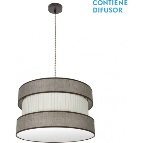 Braun-beige Hängeleuchte Modell Home 2Lights Dimmbar FABRILAMP