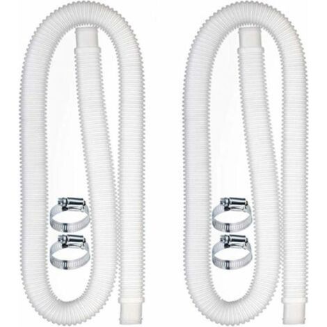 Tuyau de Remplacement pour Piscine, Accessoires de Tuyau de Pompe À Filtre avec 4 Clips Métalliques, Tuyau de Piscine Long de 59x1,25 Pouces pour Pompe, Accessoires de Piscine (1/5)