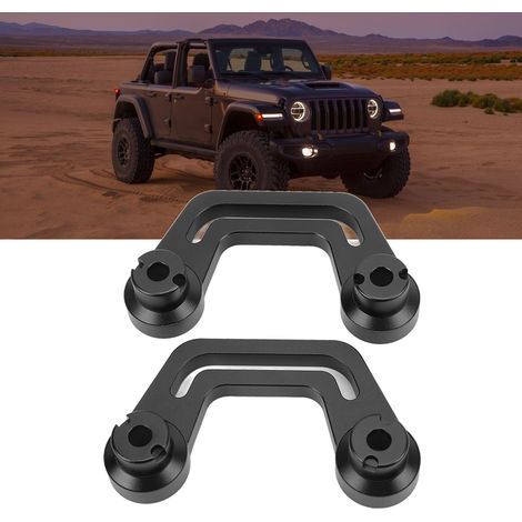 Ein Paar A-Säulen-Windschutzscheibenleuchtenhalterungen für Jeep Wrangler JL/JLU 2018-2022, schwarz. (1/5)