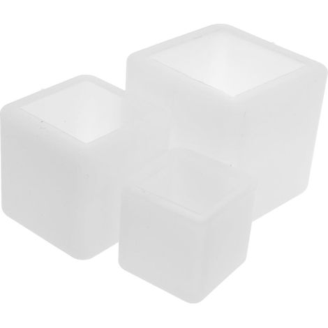 3 Pièces Moules Silicone Carrés pour Résine Époxy Moules à Couler Transparente pour DIY Bijoux Décoration Artisanale et Résistante Chaleur (1/5)