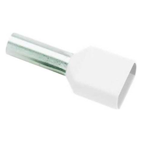 Puntalino a Bussola TWIN Preisolato Bianco per 2 Cavi 0,50 mmq