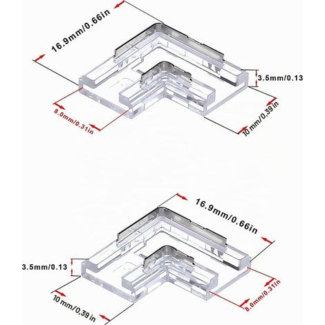 Connecteur Ruban LED 2 Broches 8mm (1/4)