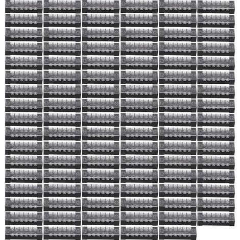 6-Position Terminal Block, Double Row, Set of 100 Pieces (1/5)