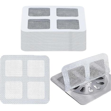 Mini filtre à cheveux pour bonde de douche, baignoire et sol, avec autocollants en maille pour évier de cuisine ou salle de bain. Couvercle et filtre pour bonde plate. Convient aux humains et aux anim (1/5)