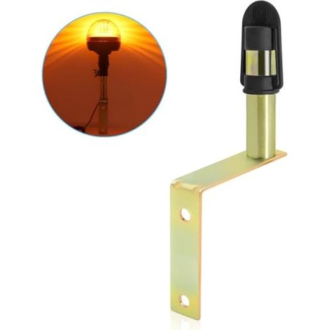 Support de Gyrophare pour Tracteur,Support de Montage de Balise de Feux Stroboscopique avec Câble et Capuchon étanche pour Machines Agricoles et de Tracteurs,1PC(T Type) (S) (1/5)