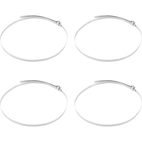 Lot de 4 colliers de serrage à dégagement rapide pour tuyau de climatiseur de 10 pouces, réglables, en acier inoxydable (1/5)
