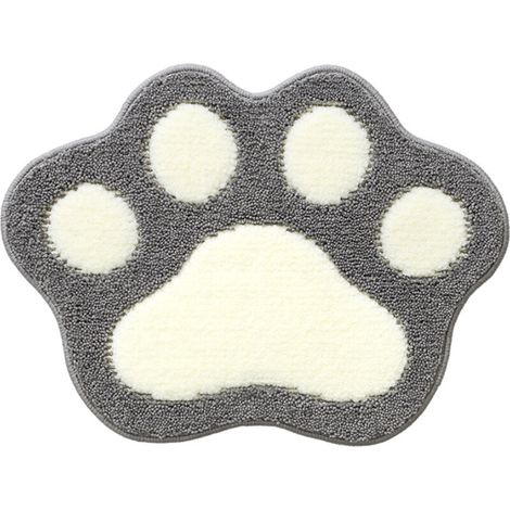 Bardusch-Tapis de bain antidérapant en forme de patte, en microfibre douce et absorbante, épais et moelleux, lavable en machine.// (1/5)