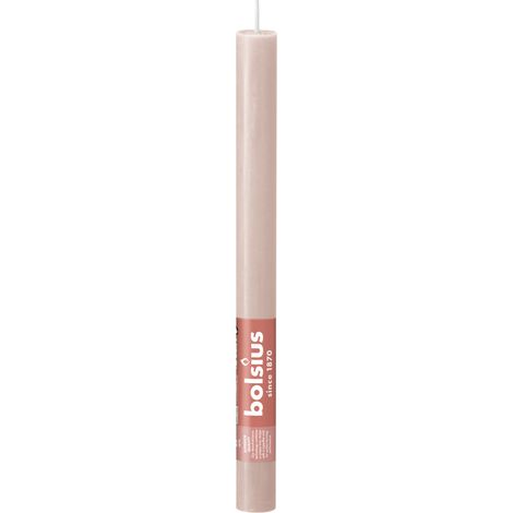 Bolsius Rustik Haushaltskerzen 270/23 mm Nebliges Rosa Spitzkerze (1/2)
