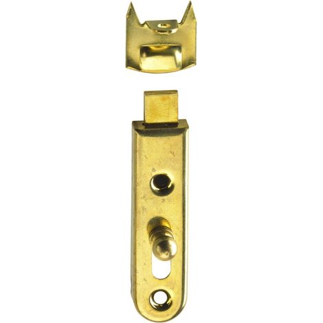 Hettich Möbelriegel Stahl vermessingt, 13 x 50 mm, 1 Stück Riegel