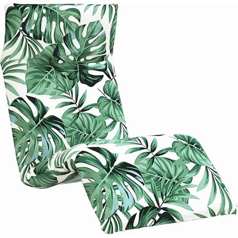 Lettino Pieghevole Motivo a Foglie 175x54x8,5 cm Tessuto Oxford vidaXL