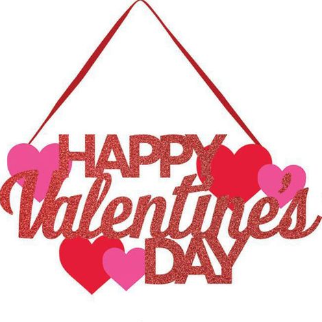 Valentinstag-Schild, Valentinstag-Herzanhänger, romantische Dekoration für Zuhause, Party, Wand, Fenster oder Tür