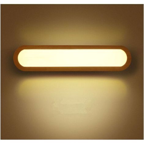 Applique murale LED,Applique murale chambre　Applique Murale LED Interieur, Lampe Murale Bois Dimmable LED, Pour chambre salon bureau couloir escalier salle de bain(45CM)